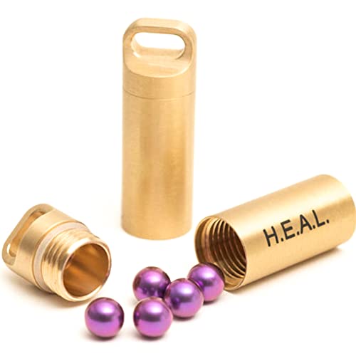 Leela Quantum H.E.A.L. capsules, versatile, for the transmission of quantum energy and frequencies, made of fine brass material, ideal for home or travel, for men/women Besa & IGEF certified