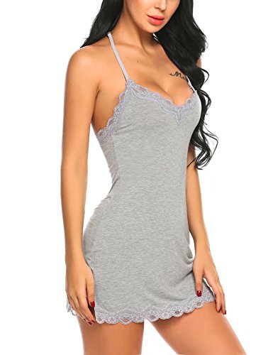 Avidlove Womens Sexy Sleepwear Sexy Chemise Lingerie Cotton Nightgowns For Women