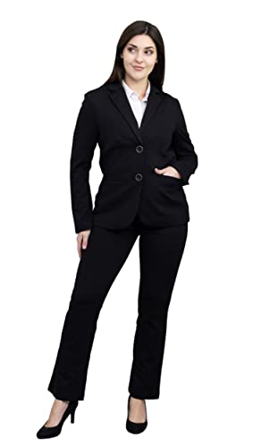 Marycrafts Women's 2 Buttons Business Blazer Pant Suit Set for Work