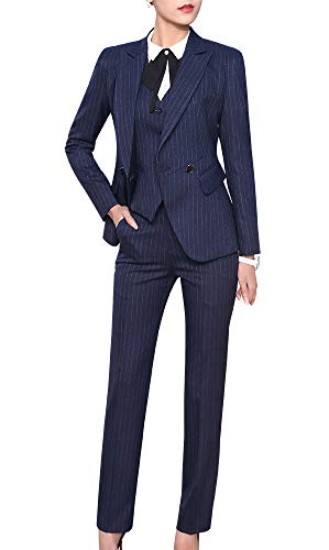 LISUEYNE Women's Three Pieces Office Lady Blazer Business Suit Set Women Suits for Work Skirt/Pant,Vest and Jacket