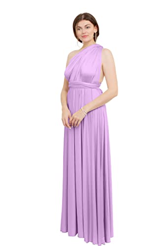 Women's Infinity Dress for Bridemaids - Multi-Way Wrap Convertible Dress Floor Length Maxi Fitable to Anyone