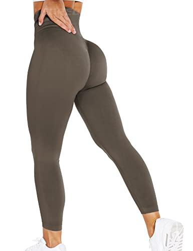 YEOREO Women High Waist Workout Gym Smile Contour Seamless Leggings Yoga Pants Tights