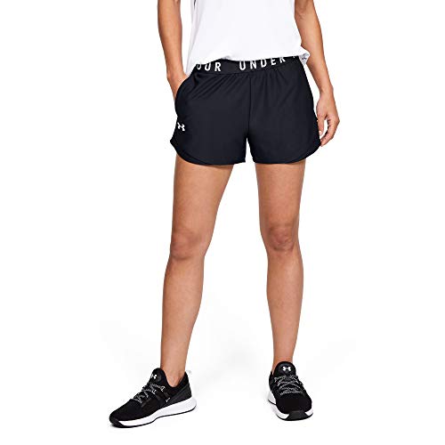 Under Armour womens Play Up 3.0 Shorts , Black (001)/White , Small