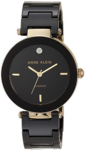 Anne Klein Women's Genuine Diamond Dial Ceramic Bracelet Watch