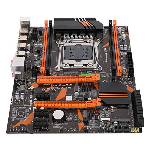 X99 LGA2011-3 DDR4 Computer Motherboard Mainboard, Intel LGA2011 V3 Gaming Motherboard with NVME M.2, Four Channels DDR4 ECC/REG RAM i7 Processor