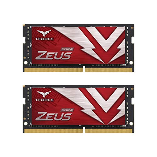 TEAMGROUP T-Force Zeus DDR4 SODIMM 32GB (2x16GB) 3200MHz (PC4-25600) 260 Pin CL16 Laptop OC Memory Module Ram - TTZD432G3200HC16FDC-S01