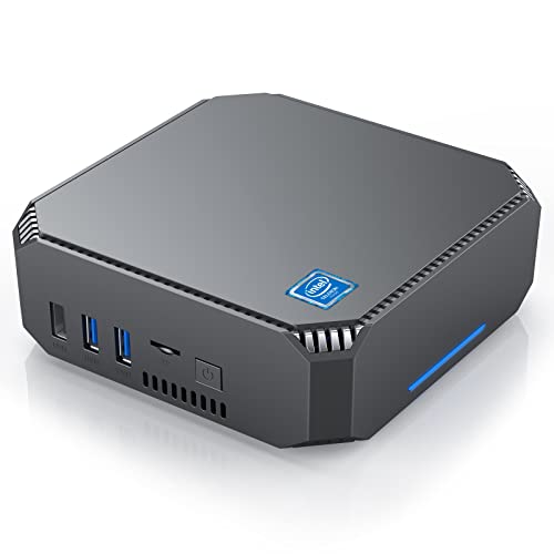 Mini PC Windows 10 Pro 8GB DDR3 128GB SSD Intel Celeron J3455 Processor(up to 2.3GHz) Mini Computer Dual Display at 4K HD Gigabit Ethernet 2.4G+5G Dual-Band WiFi BT 4.2