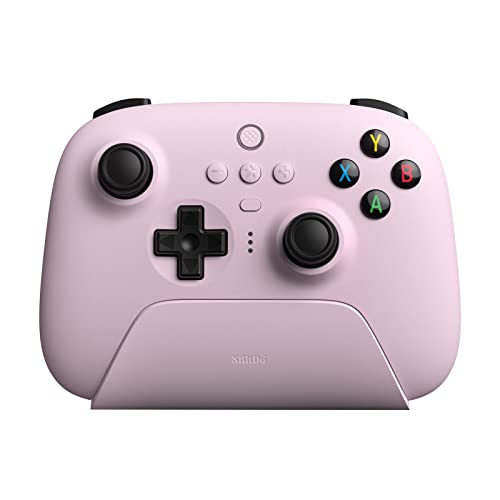 8Bitdo Ultimate 2.4g Wireless Controller with Charging Dock, 2.4g Controller for Windows, Android, Steam Deck & Raspberry Pi (Pastel Pink)