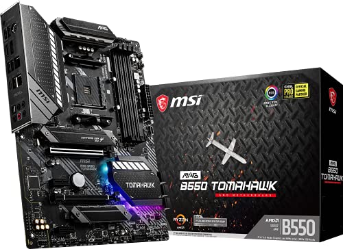 MSI MAG B550 TOMAHAWK Gaming Motherboard (AMD AM4, DDR4, PCIe 4.0, SATA 6Gb/s, M.2, USB 3.2 Gen 2, HDMI/DP, ATX, AMD Ryzen 5000 Series processors)