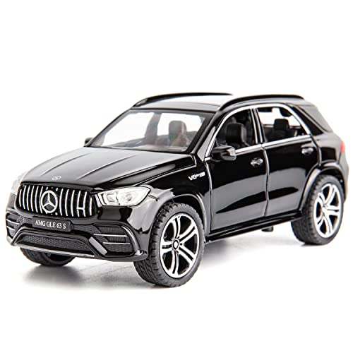 WAKAKAC 1/32 Scale Benz AMG GLE 63S SUV Toy Car, Alloy Diecast Collectible Pull Back Car Model with Light and Sound Toy Vehicles for Adults Boys Girls Gift Toy(Black)