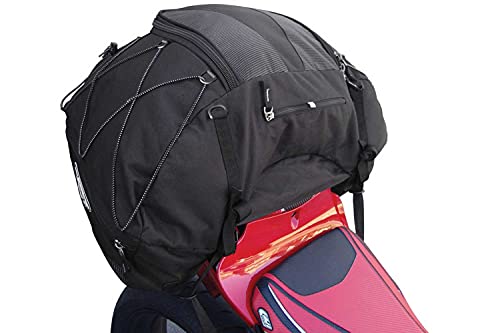 GEARS Navigator Motorcycle Tail Bag | Water Resistant, Anti-Scratch Base, and Durable Luggage for Motorcycle, Sport Bike, and Adventure-Touring Bike