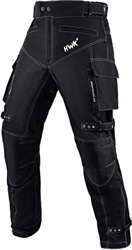 Motorcycle Pants for Men Dualsport Motocross Motorbike Pant Riding Overpants Enduro Adventure Touring Waterproof CE Armored All-Weather (Waist32''-34'' Inseam32'') Black