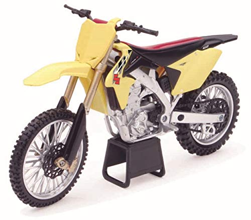 New-Ray 1/12 Suzuki RM-Z450 2014 Suzuki Motocross / Off-Road Bike, Yellow, (57643)