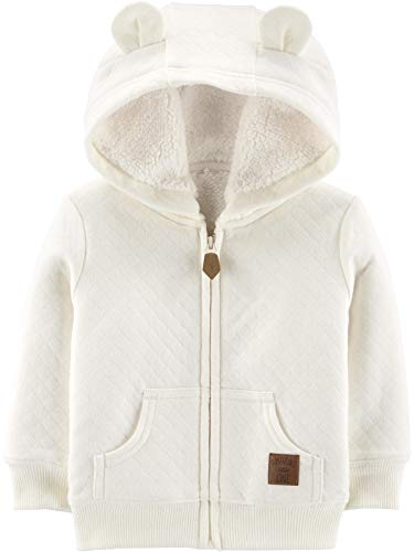 Simple Joys by Carter's Unisex Babies' Hooded Sweater Jacket with Sherpa Lining