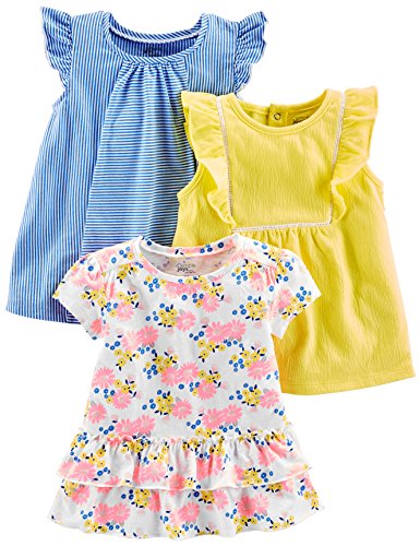 Simple Joys by Carter's Toddlers and Baby Girls' Short-Sleeve Shirts and Tops, Multipacks