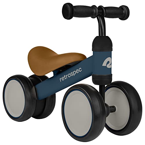 Retrospec Cricket Baby Walker Balance Bike with 4 Wheels for Ages 12-24 months - Toddler Bicycle Toy for 1 Year Old’s - Ride On Toys for Boys and Girls