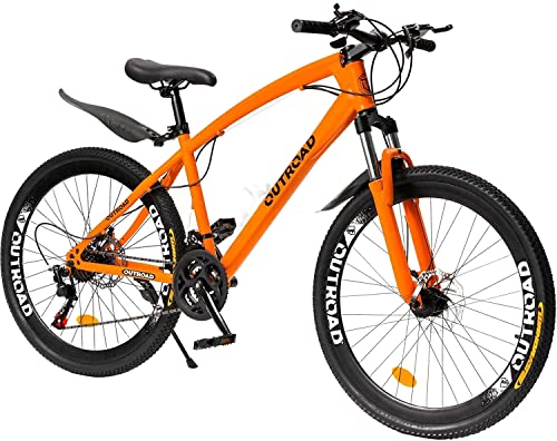 Max4out Mountain Bike 20/26/27.5 Inch Wheel 7/21 Speed Mountain Bicycle for Men and Women, High Carbon Steel Frame Road Bike with Daul Disc Brakes