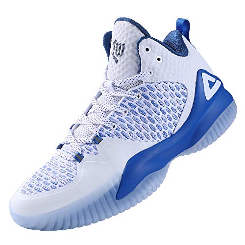 PEAK High Top Mens Basketball Shoes Lou Williams Streetball Master Breathable Non Slip Outdoor Sneakers Cushioning Workout Shoes for Fitness