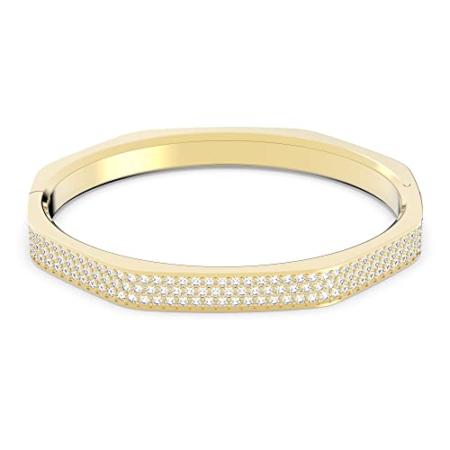 Swarovski Dextera Crystal Bangle Bracelet Jewelry Collection, Gold Tone Finish