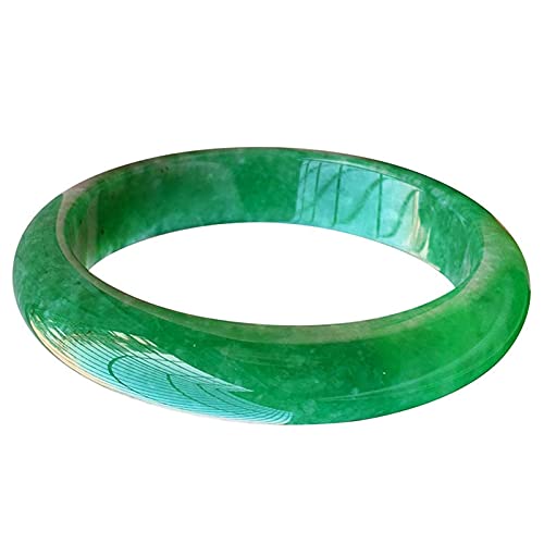 Natural Burmese Jade Bangle Bracelet Full Green Jadeite for Women Jewellery Box Gift with Certificate