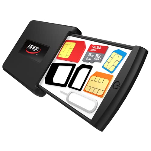 GPG2 Mobile Safe Case - Sim Card Holder Case - Safe Travel for All Your SIM Cards, Micro SD Cards, and Mobile Tools. Sim Card Converter Kit Included