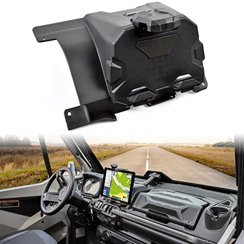 SAUTVS Electronic Device Holder with Storage Box Organizer Tray for Can Am Defender, Sporty Electronic Device Phone Tablet GPS Holder Mounts for Can-Am Defender HD5 HD8 HD10 MAX 2016-2022 Accessories