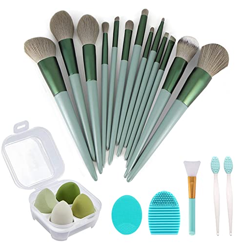 Makeup Brushes 22 Pcs Makeup Kit,Foundation Brush Eyeshadow Brush Make up Brushes Set (Green, 22 Piece Set)