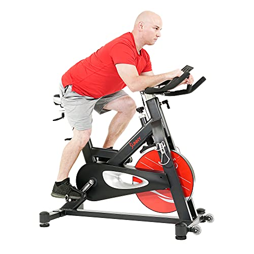 Sunny Health & Fitness Evolution Pro Magnetic Belt Drive Indoor Exercise Cycling Bike