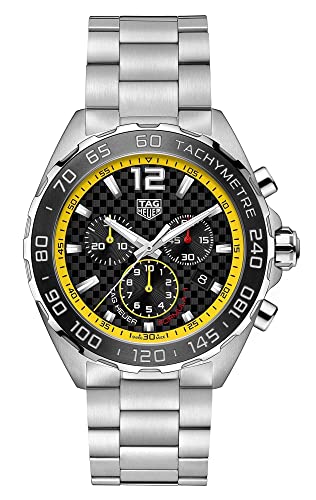 Tag Heuer Formula 1 CAU1115 Mens Quartz Watch Black Dial Chronograph Ss 41mm