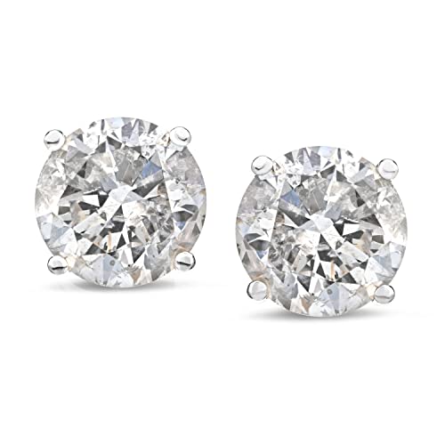 Amazon Collection Certified 14k Gold Diamond with Screw Back and Post Stud Earrings