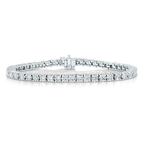 Vir Jewels 5 cttw I1-I2 Clarity Diamond Bracelet 14K White Gold Tennis Round Prong 7 Inches