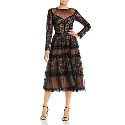 Tadashi Shoji Women's L/S All-Over Lace Dress