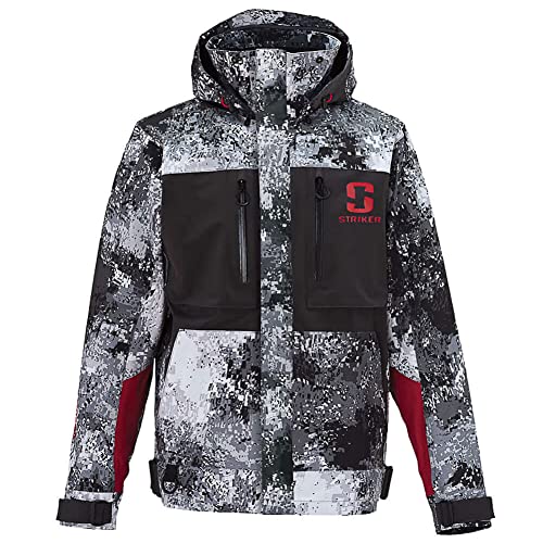 Striker Men's Adrenaline Durable Breathable Waterproof Outdoor Fishing Rain Jacket with Adjustable Hood & Reflective Elements