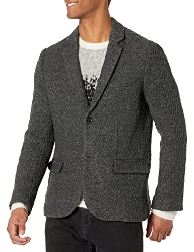 John Varvatos Men's Penn Ls Twist Cable Sweater Jacket