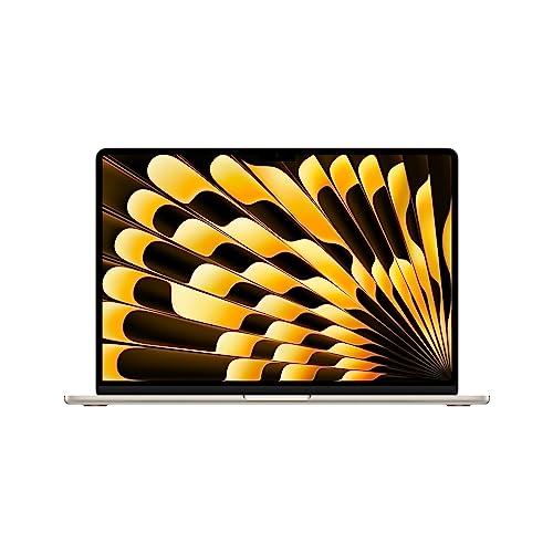 Apple 2023 MacBook Air Laptop with M2 chip: 15.3-inch Liquid Retina Display, 8GB Unified Memory, 256GB SSD Storage, 1080p FaceTime HD Camera, Touch ID. Works with iPhone/iPad; Starlight