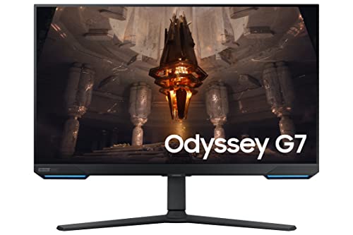 SAMSUNG Odyssey G70B Series 32-Inch 4K UHD Gaming Monitor, IPS Panel, 144Hz, 1ms, HDR 400, G-Sync and FreeSync Premium Pro Compatible, Ultrawide Game View (LS32BG702ENXGO),Black