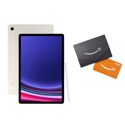 SAMSUNG Galaxy Tab S9 11” 256GB + $100 Amazon Gift Card, WiFi 6E Android Tablet, Snapdragon 8 Gen 2 Processor, AMOLED Screen, S Pen, IP68 Rating, US Version, 2023, Beige