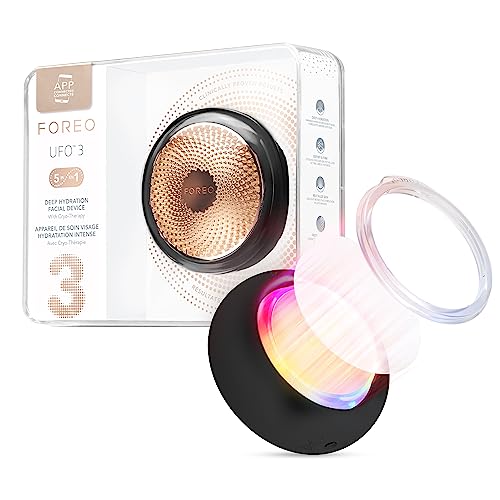 FOREO UFO 3-5-in-1 Full Facial LED Mask Treatment - Deep Moisturiser - Anti Aging Face Mask Beauty - Cryotherapy - Face Massager