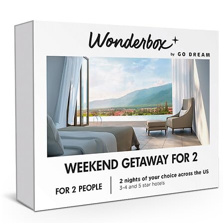 Wonderbox – Original Gift Idea - Experience Gift – Weekend Getaway for 2 –2 Hotel Nights for 2 People, Up to 52 000 Hotels, Access to Online Booking Platform, 3, 4 and 5* Hotels