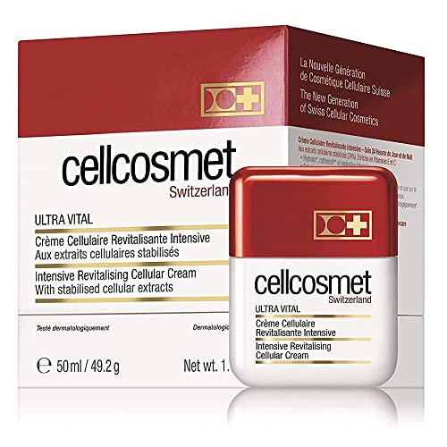 Cellcosmet Ultra Vital Face Cream - Revitalizing Daily Moisturizer and Anti-Aging Treatment (1.7 oz)