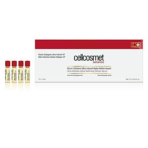 Cellcosmet Ultra Intensive Hydra-Refirming Cellular Serum - Firming Collagen Facial and Anti-Aging Treatment (12 Vials, 0.8 oz)