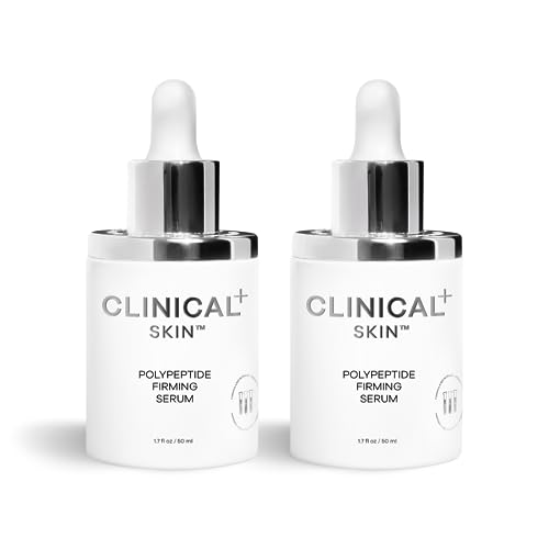 Clinical Skin Polypeptide Firming Serum, for Fine Lines and Wrinkles, Anti-Aging Serum, Antioxidants, Hyaluronic Acid, Night and Day, 1.7 Ounces, Pack of 2