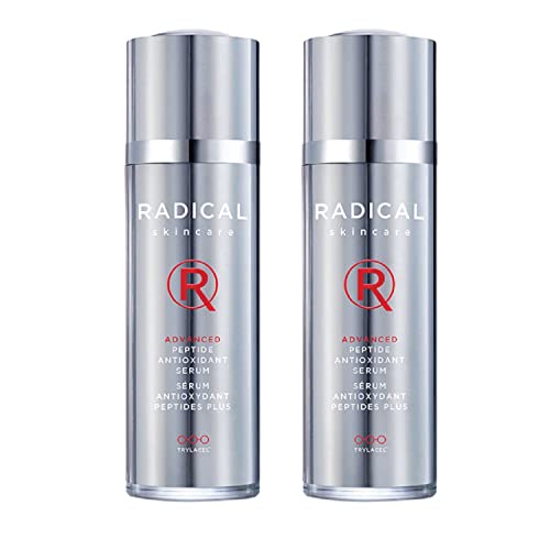 Radical Skincare Advanced Peptide Antioxidant Serum - Repairs and Smooths Skin to Reduce Wrinkles & Improve Elasticity - For All Skin Types - Paraben Free - Clinically Proven Results (1 Fl Oz, 2 Pack)