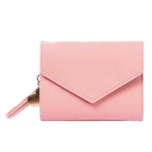 ICEMOB Women's Coin Wallet Compact Coin Purse with ID Window and RFID Blocking,Pink