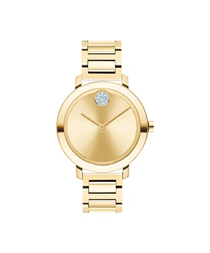 Movado Bold 3600823 Evolution Women's Ionic Light Gold Plated Steel Case and Bracelet Color: Yellow Gold