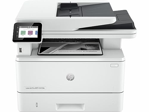 HP Manufacturer RENEWED Laserjet PRO MFP 4101FDN 42PPM Print/Copy/SCAN/FAX Duplex, White