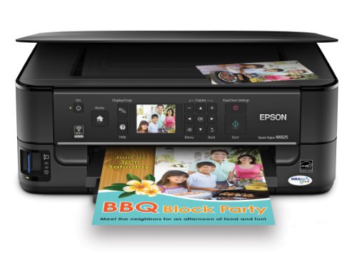 Epson Stylus NX625 Wireless All-in-One Color Inkjet Printer, Copier, Scanner (C11CA70271)