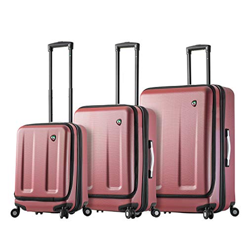 Mia Toro Italy Esotico Hardside Spinner Luggage 3 Piece Set, Red, One Size