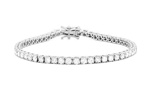 Femme Luxe 14K White Gold Diamond Tennis Bracelet for Women, Certified 5 ct. t.w. Lab-Grown Diamond, 7 inch