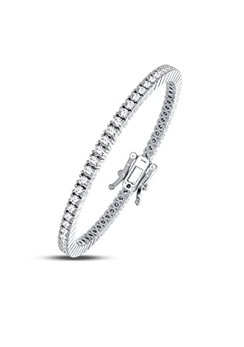 Femme Luxe Sara Diamond Tennis Bracelet for Women (5.00 Carats, G-H Color, I2 Clarity), 14K Gold, with Gift Box, Giftable Jewelry